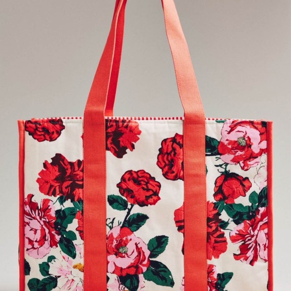 Anthropologie Handbags - By Anthropologie Printed Canvas Flower Tote
